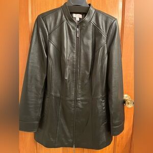 Denim & Company Black Leather Jacket